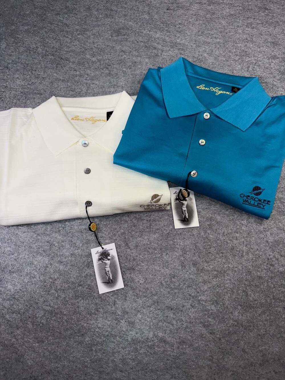 Ben Hogan Cherokee Valley Polo Size XL Bundle Blue White Golf Shirt